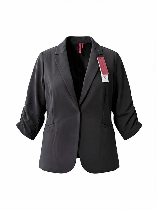 Love Scarlet Jackets & Blazers - Black 3/4 Gathered Sleeve Blazer Size XXL